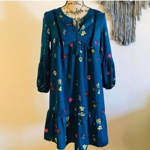 Old Navy Teal Tassel Dress XS